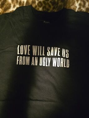 Black Graphic Short Sleeve Tee - "Love Will Save Us"